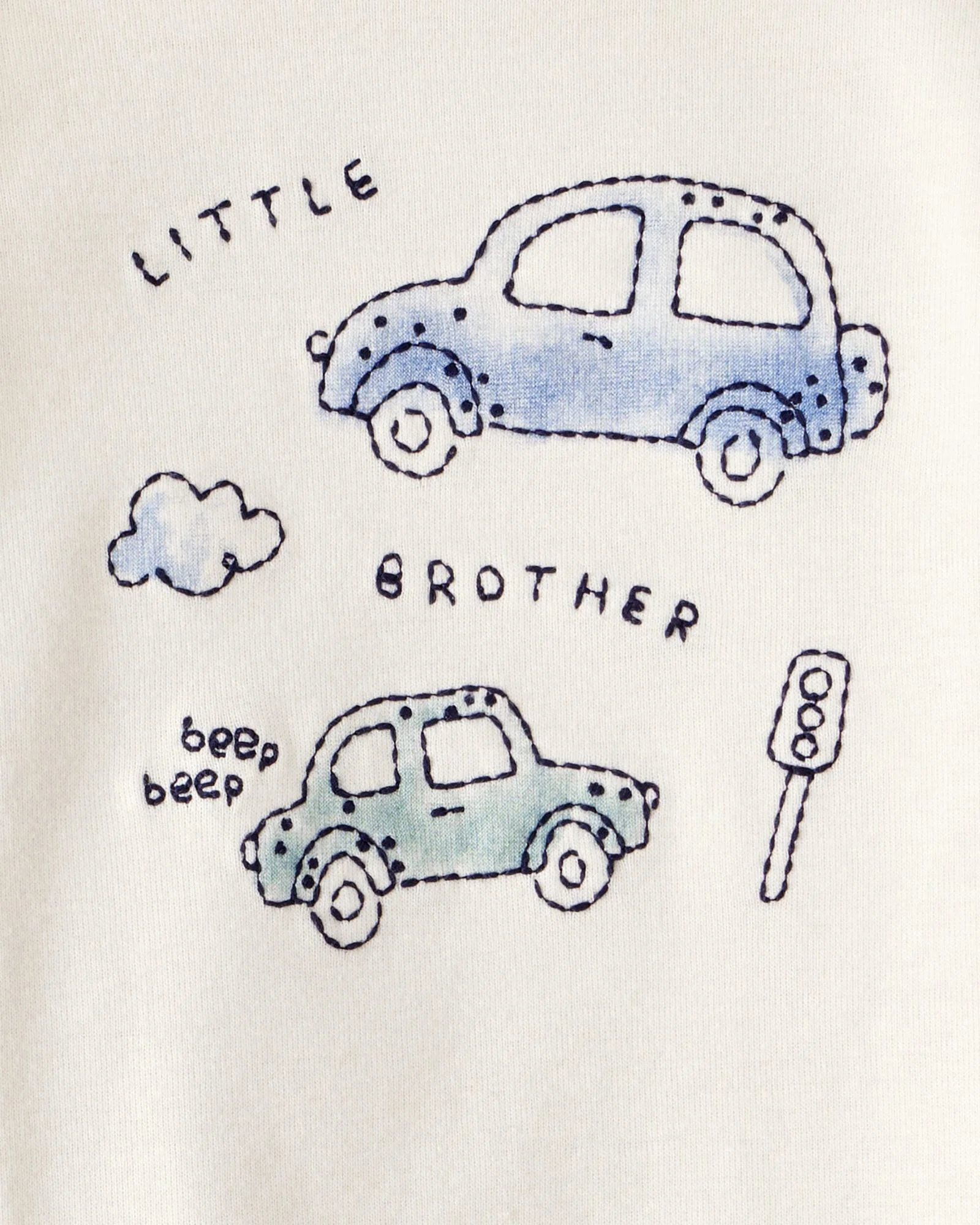 Carter's Set 2 piese Blue Car Little Brother - pantaloni si body foto