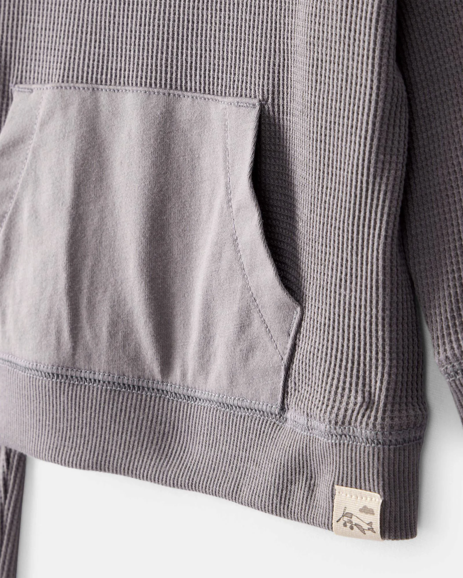 Carter's Set 2 piese tricot Grey Waffle - pantaloni si hanorac foto