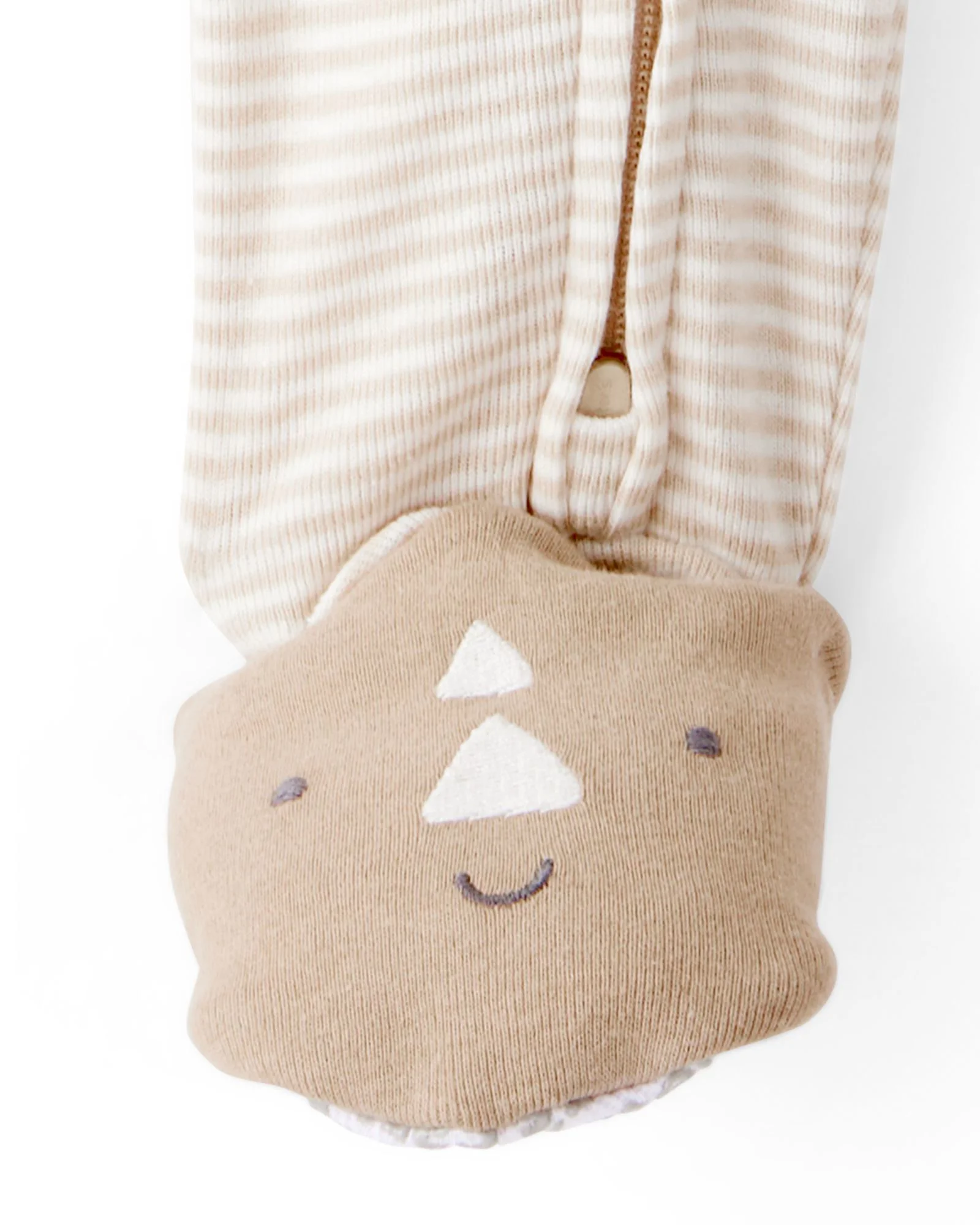 Carter's Pijama din bumbac cu botosei Neutral Striped Rhino foto