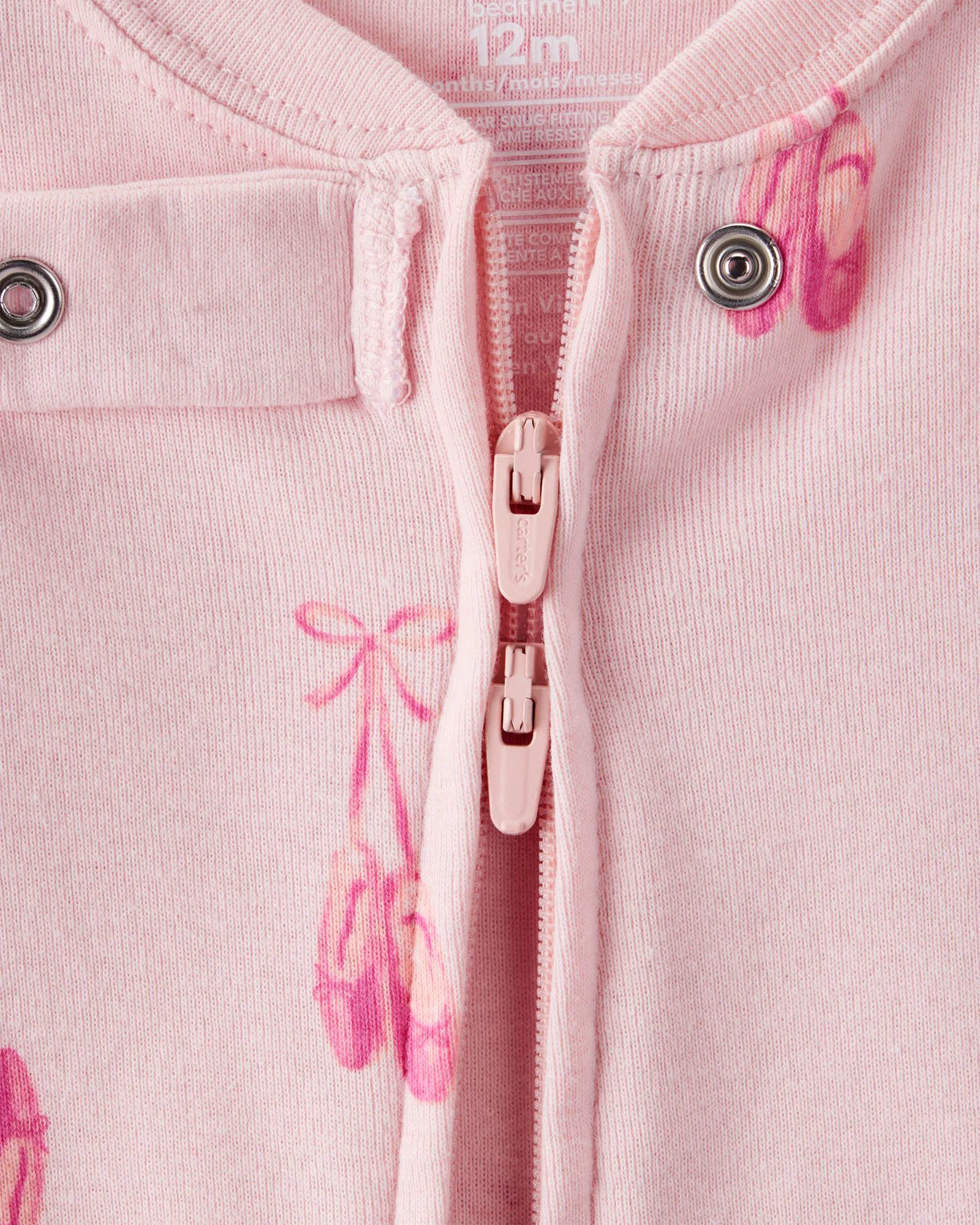 Carter's Pijama din bumbac cu botosei Pink Ballet foto