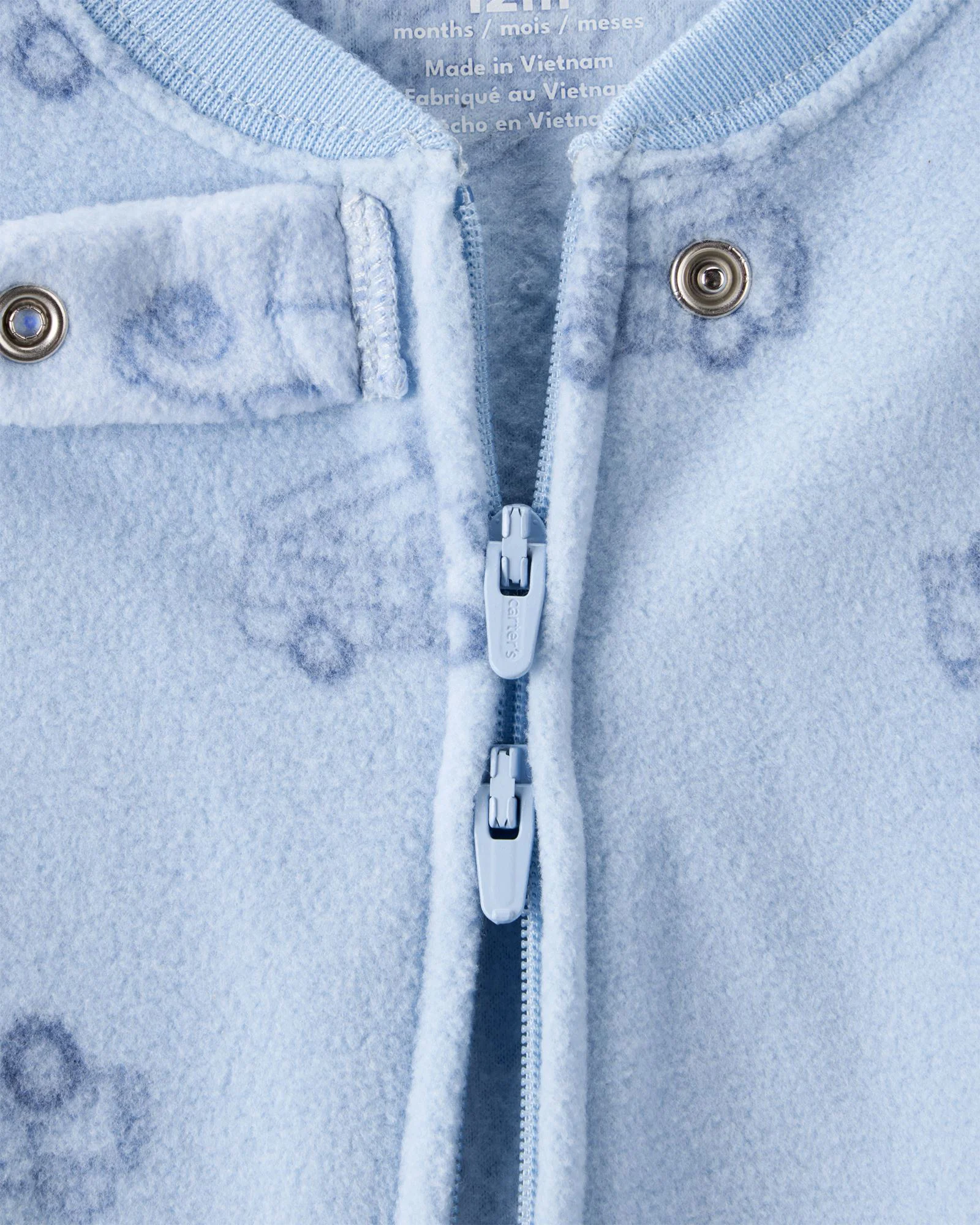 Carter's Pijama din fleece cu botosei Blue Firetruck foto