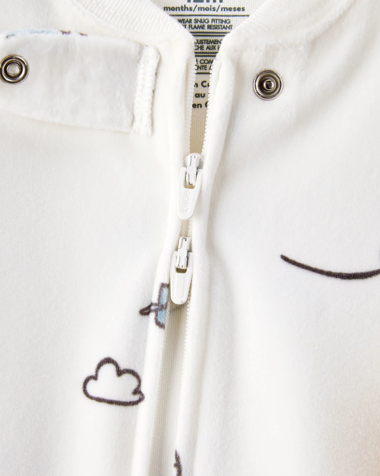Carter's Pijama cu botosei Ivory Helicopter foto