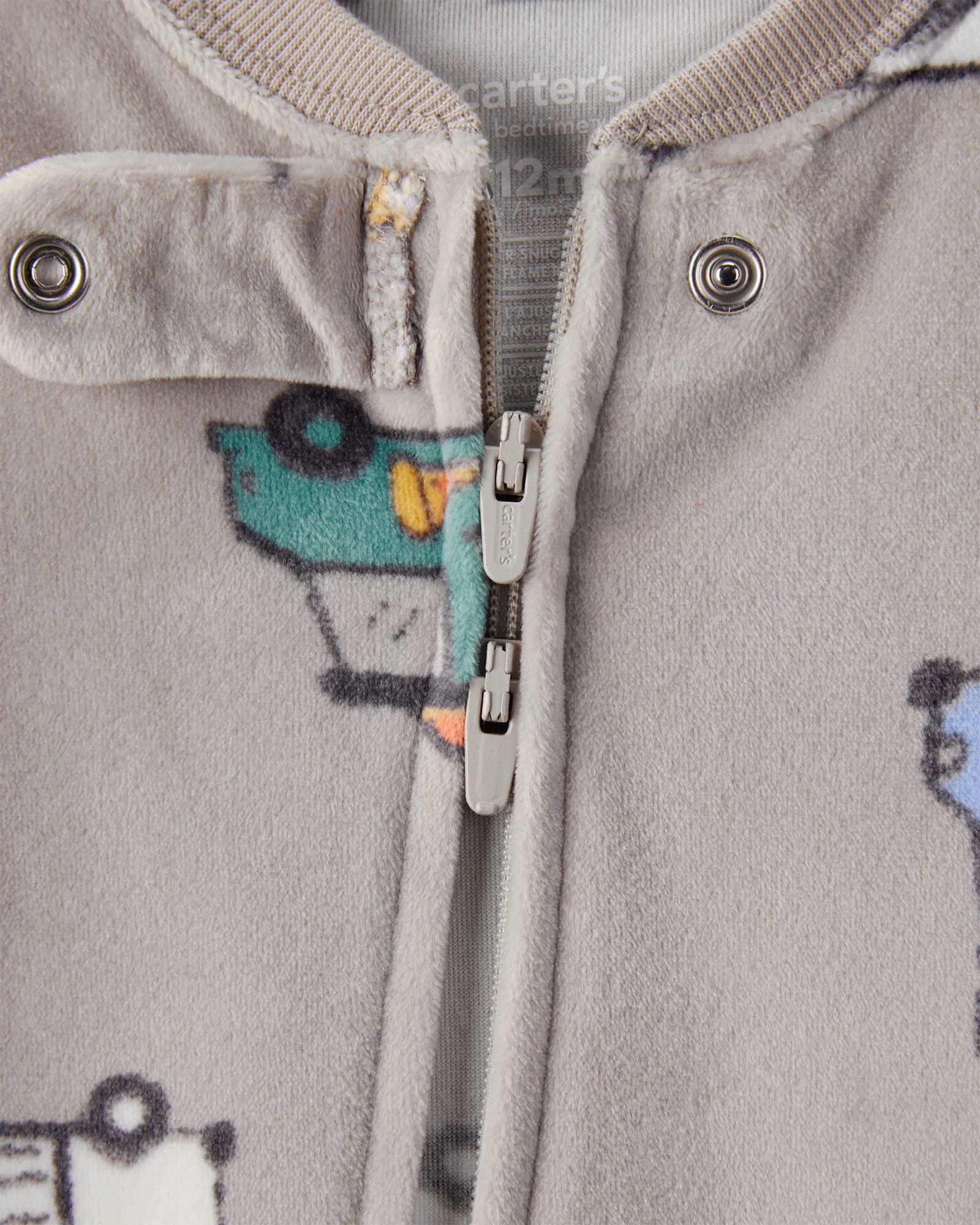 Carter's Pijama cu botosei DreamPlush Grey Foodtruck foto