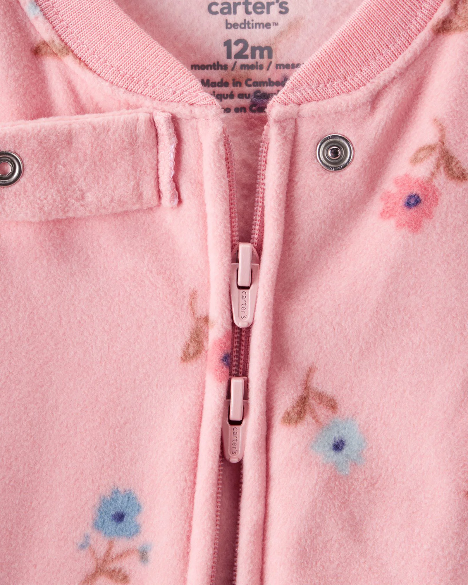 Carter's Пижама из флиса с носочками Pink Floral foto