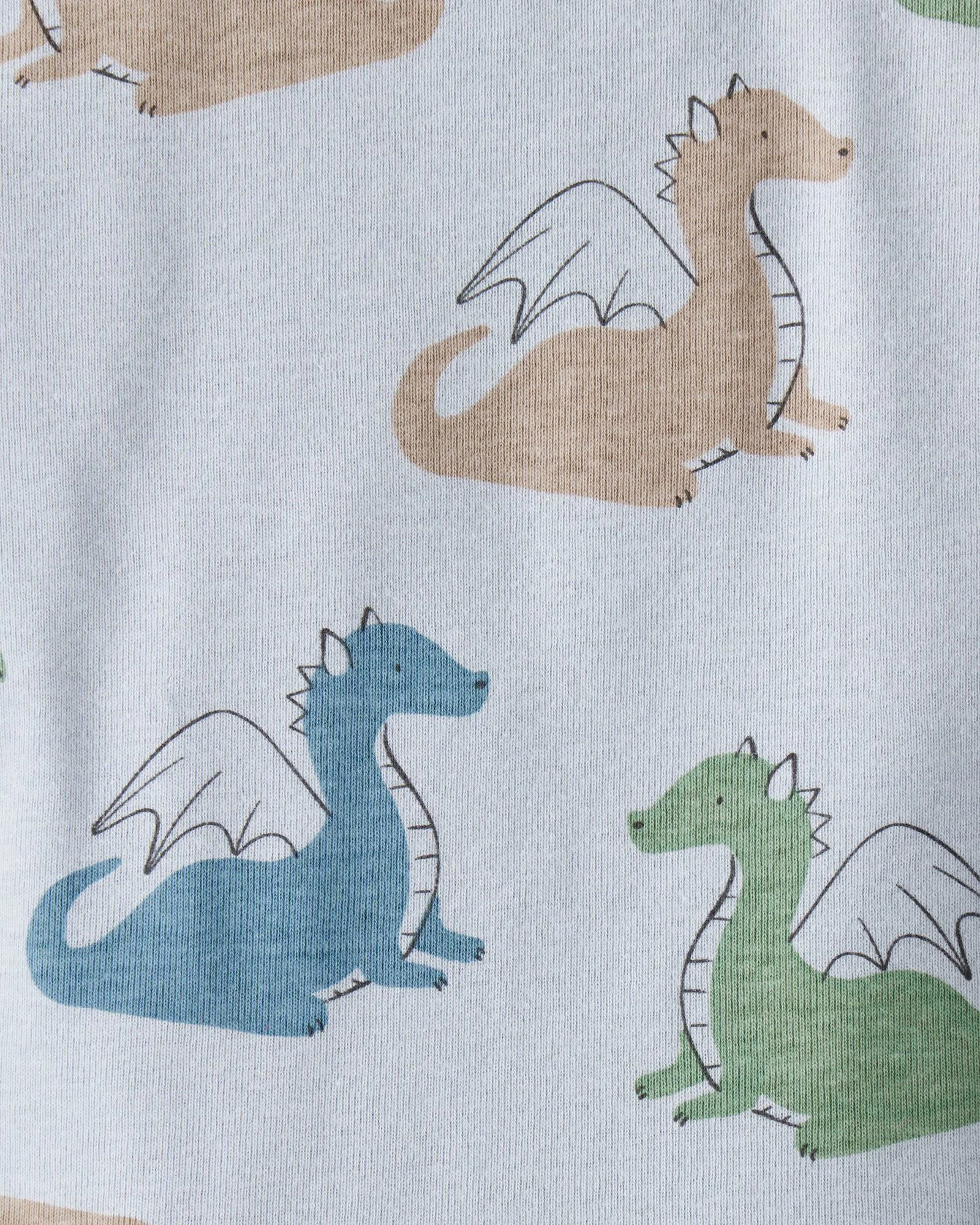 Carter's Set 4 body cu maneca lunga Dragon Stripe foto