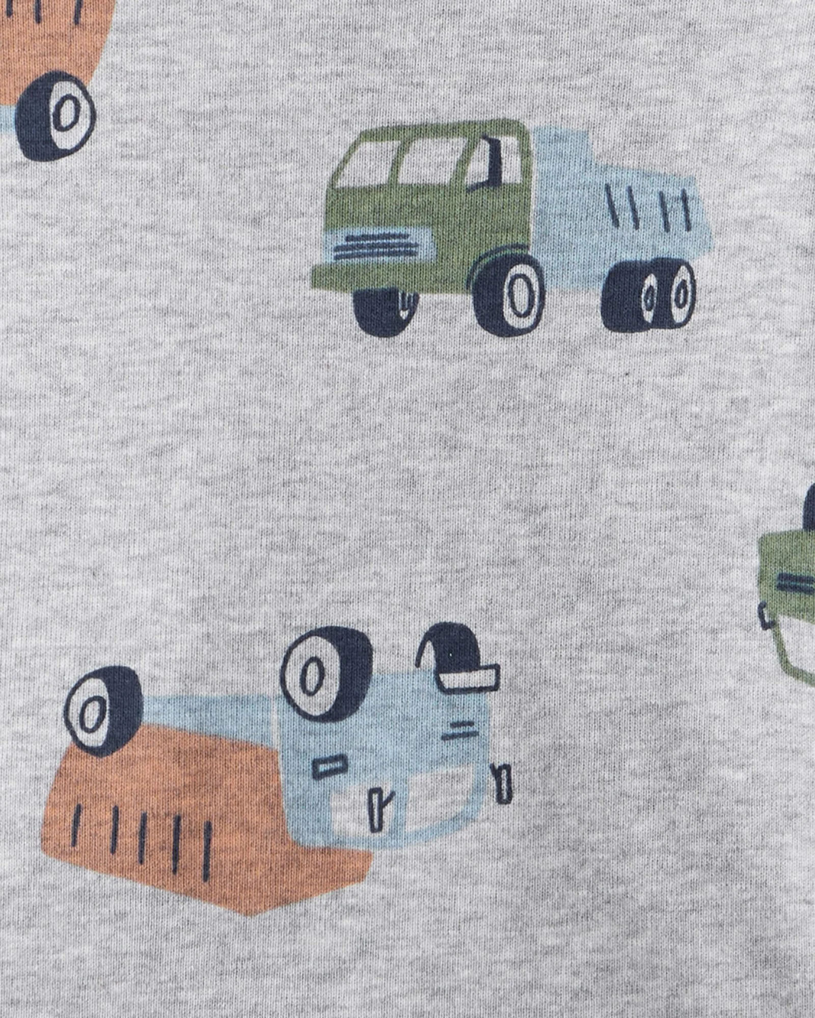 Carter's Set 4 body cu maneca lunga Construction Stripe foto