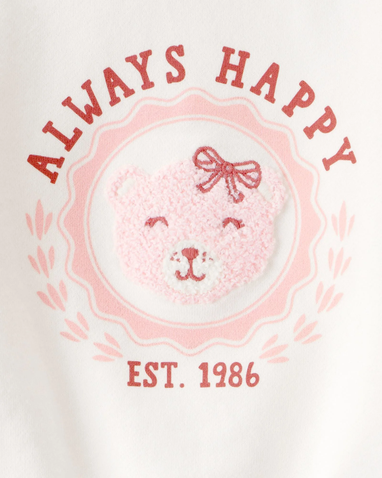 Carter's Top cu maneci scurte Terry Fashion Ivory Bear foto