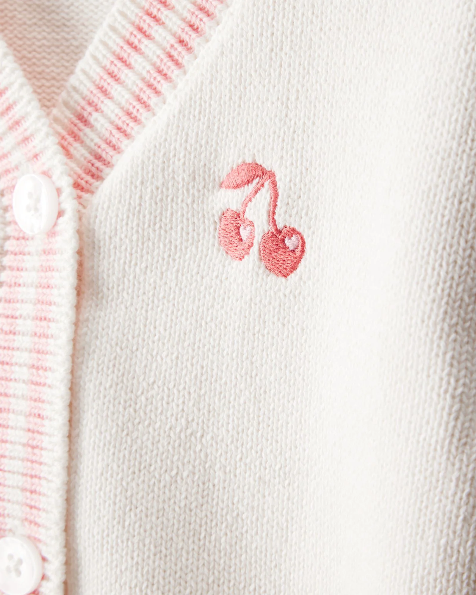 Carter's Кардиган с вышивкой Varsity Ivory Cherry foto