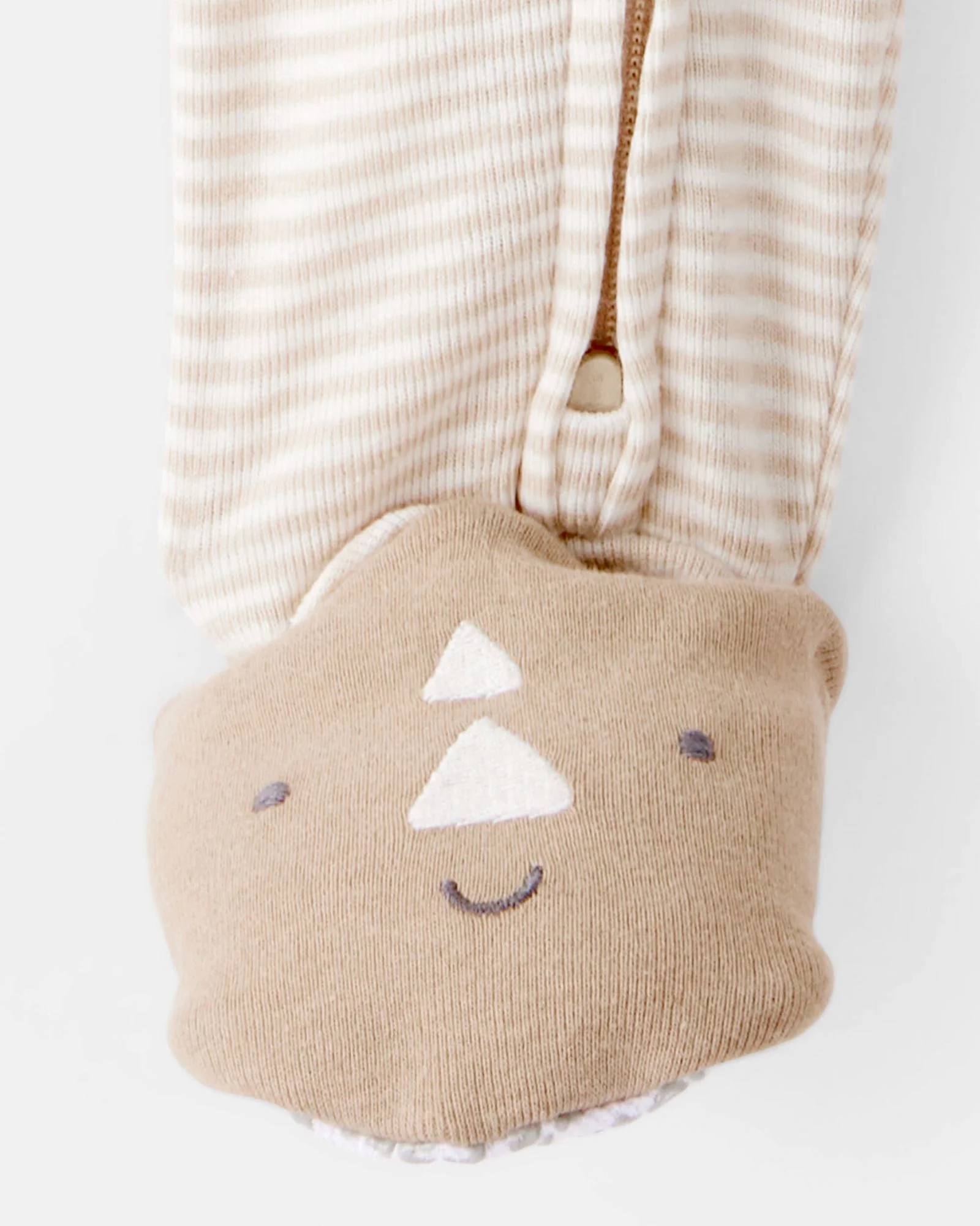 Carter's Pijama din bumbac cu botosei Neutral Striped Rhino foto
