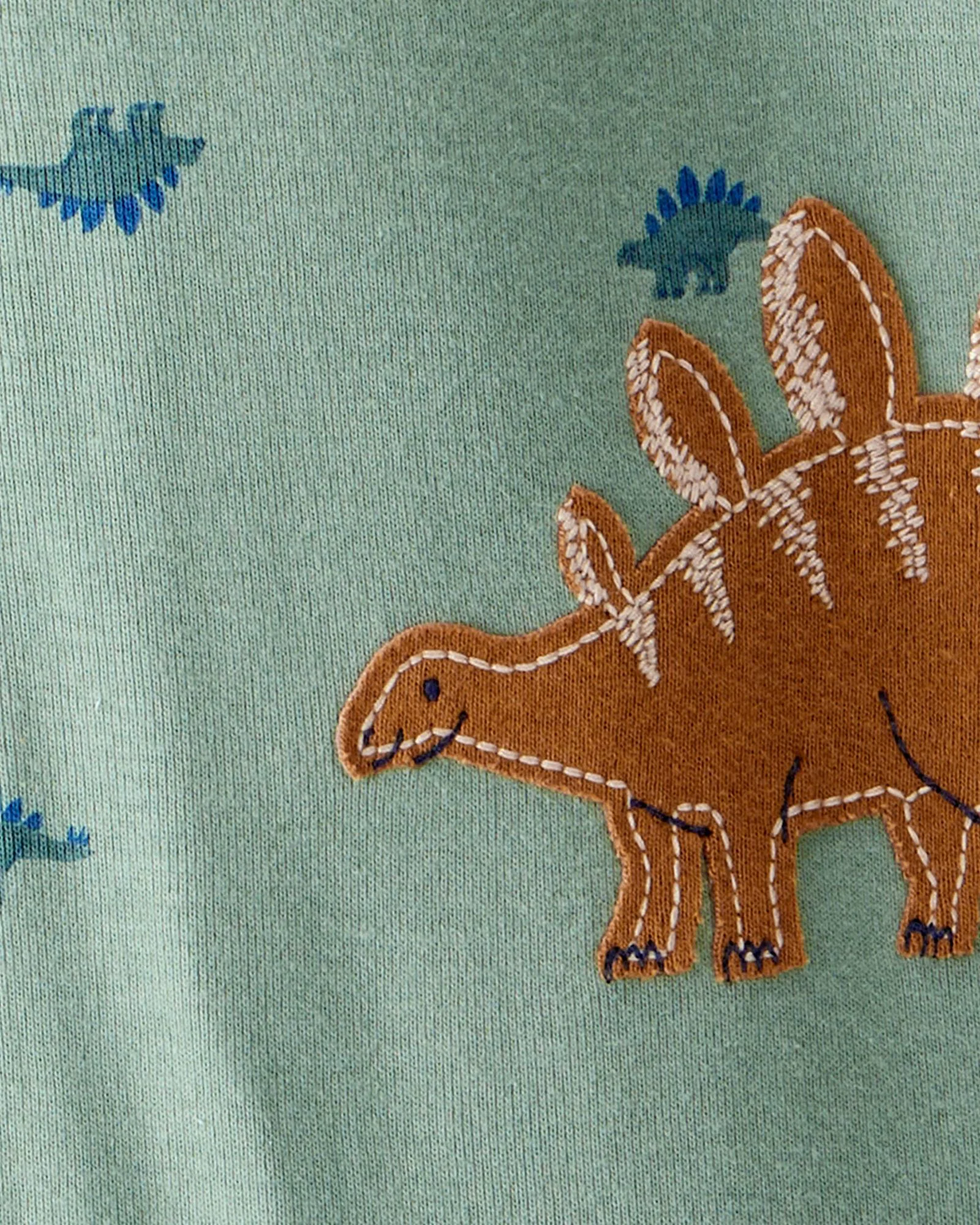 Carter's Пижама из хлопка с носочками Green Dinosaur foto