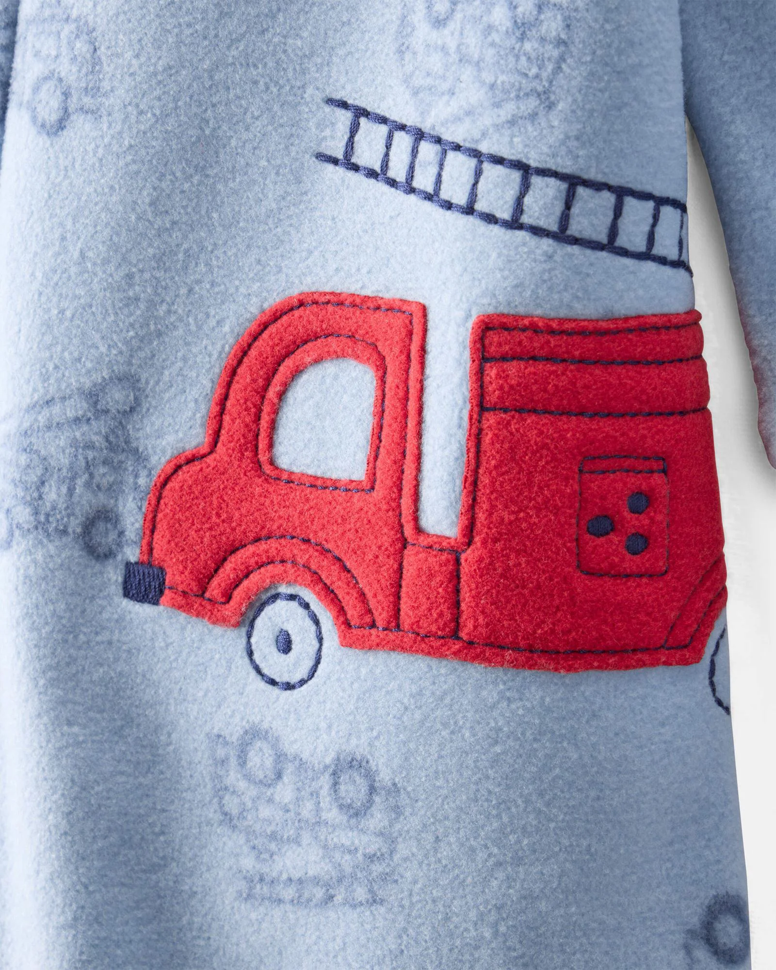 Carter's Пижама из флиса с носочками Blue Firetruck foto