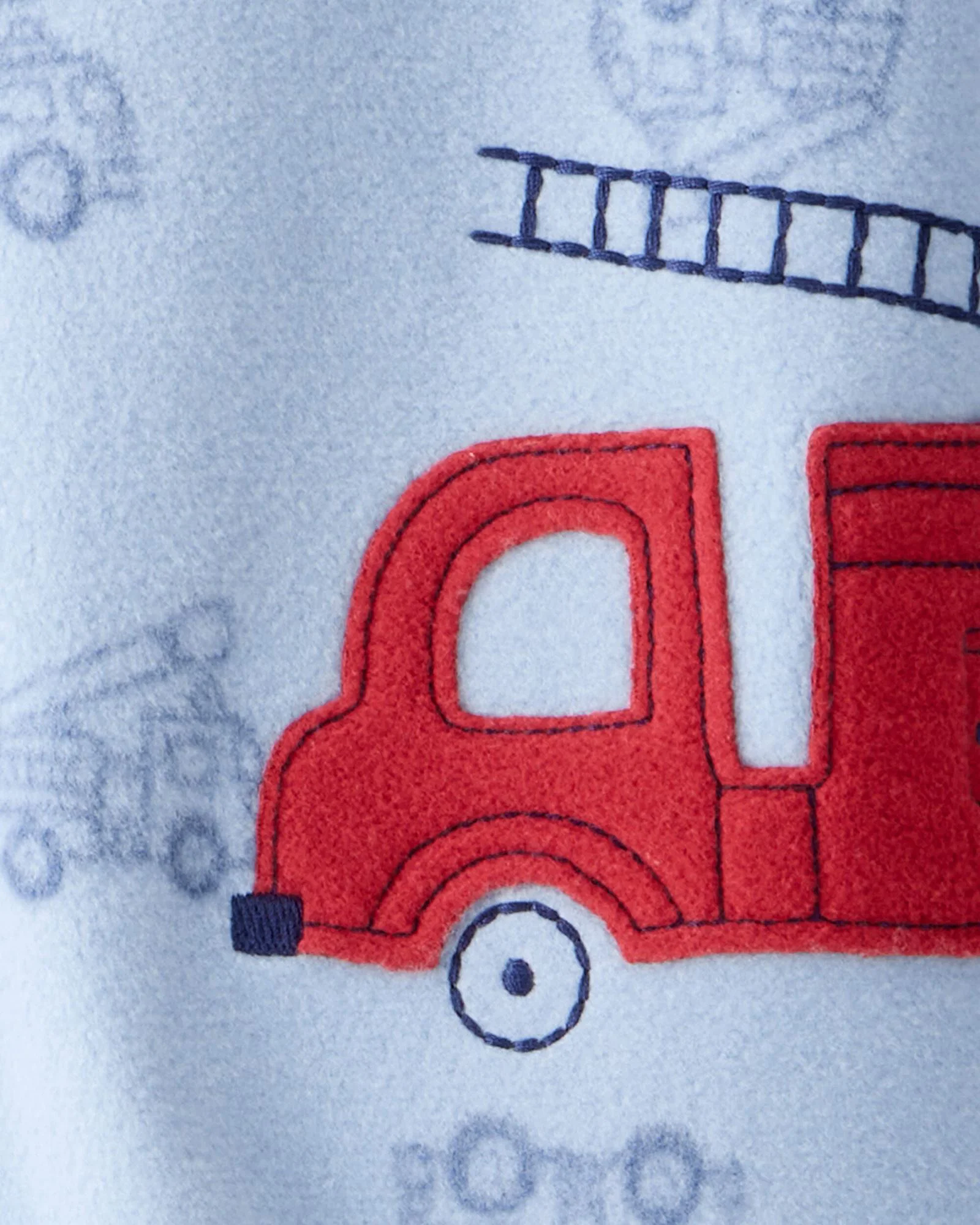 Carter's Пижама из флиса с носочками Blue Firetruck foto