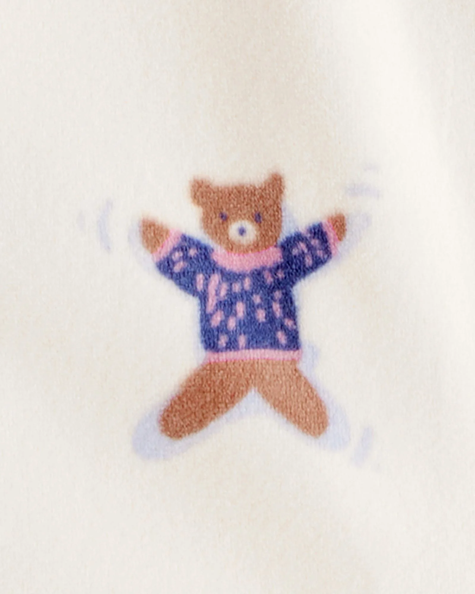 Carter's Pijama cu botosei DreamPlush Ivory Animal foto