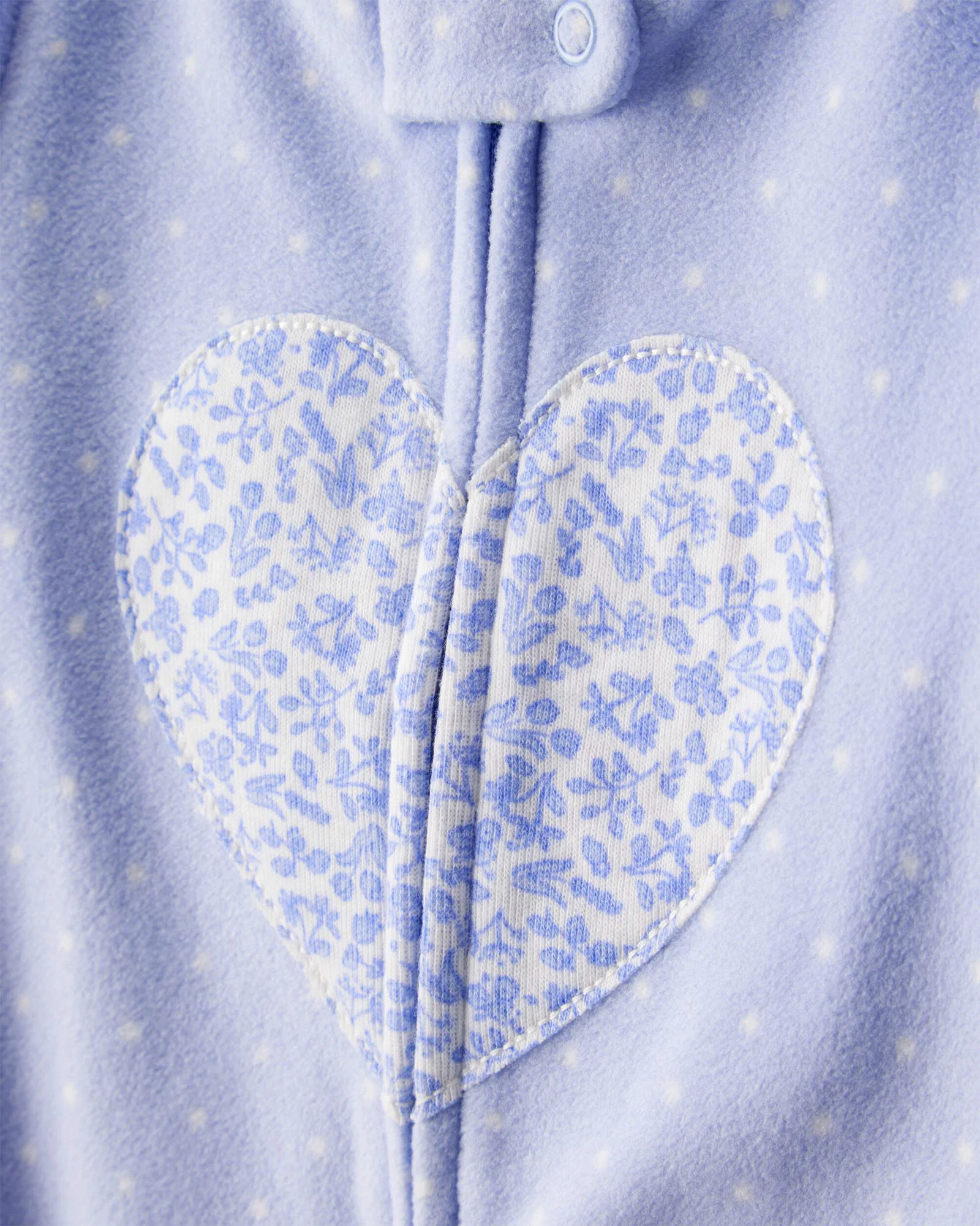 Carter's Pijama din fleece cu botosei Blue Heart foto