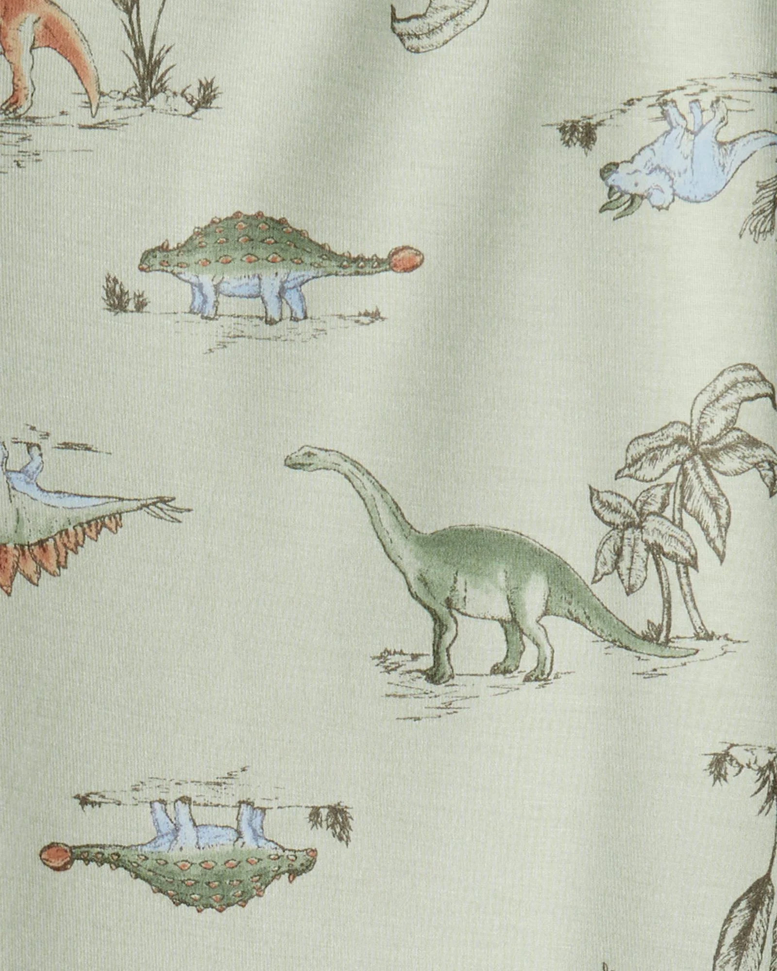 Carter's Pijama din viscoza PurelySoft Green Dino foto