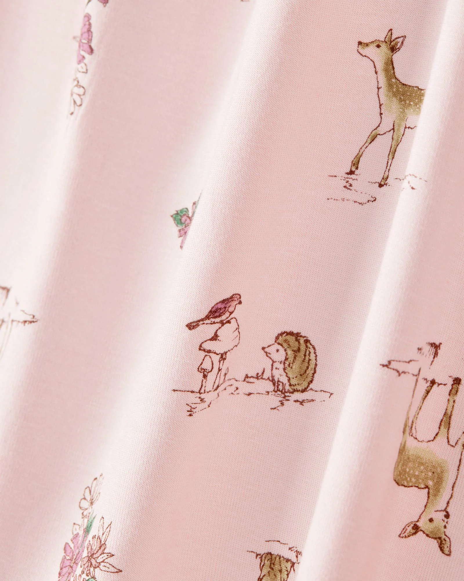 Carter's Pijama din viscoza PurelySoft Pink Woodland foto