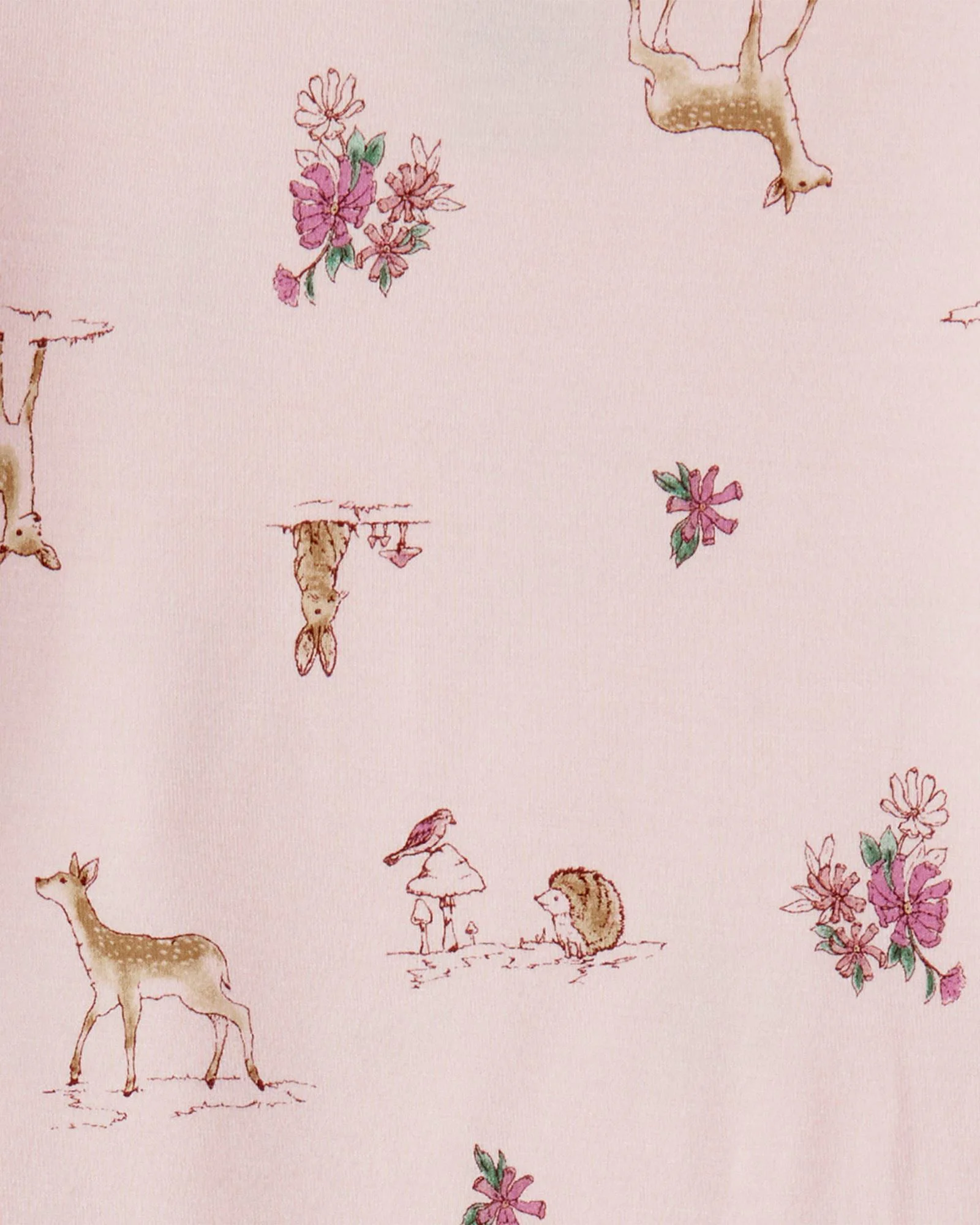 Carter's Pijama din viscoza PurelySoft Pink Woodland foto
