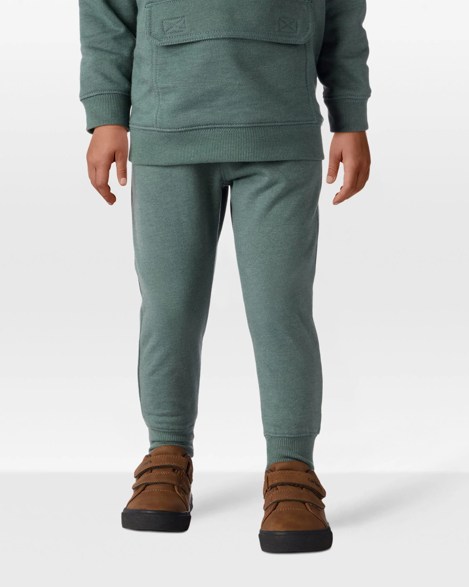 Carter's Pantaloni Solid Fleece Cotton Jogger Green foto