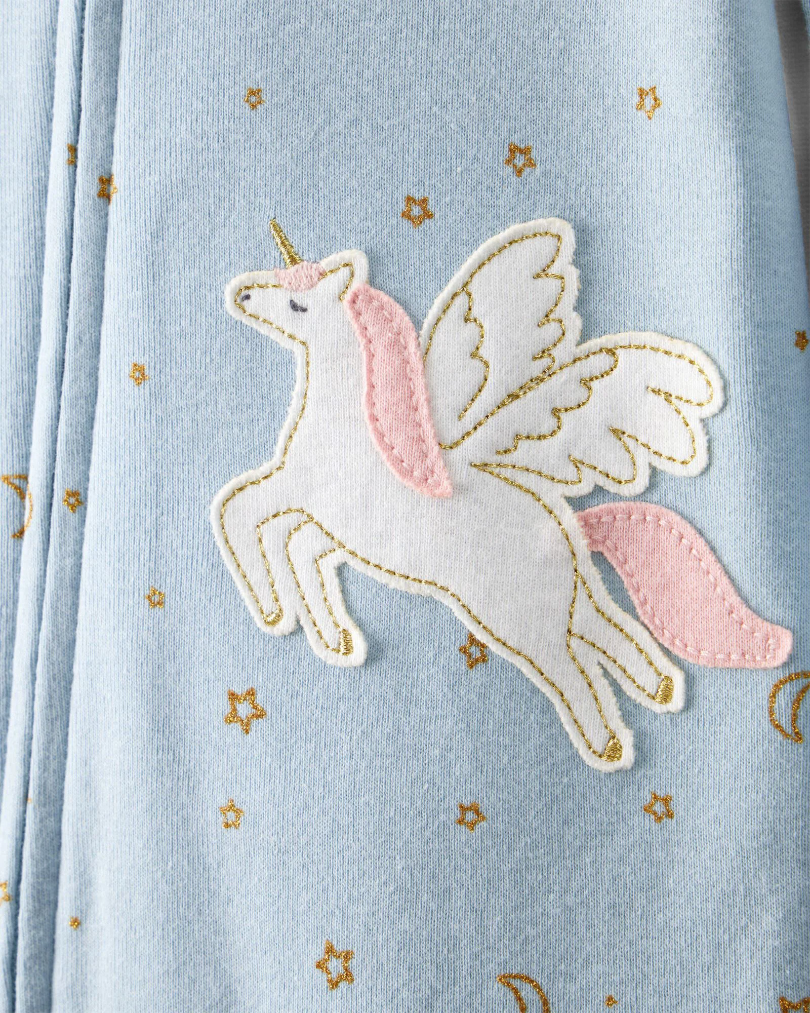 Carter's Пижама из хлопка с носочками Blue Unicorn foto
