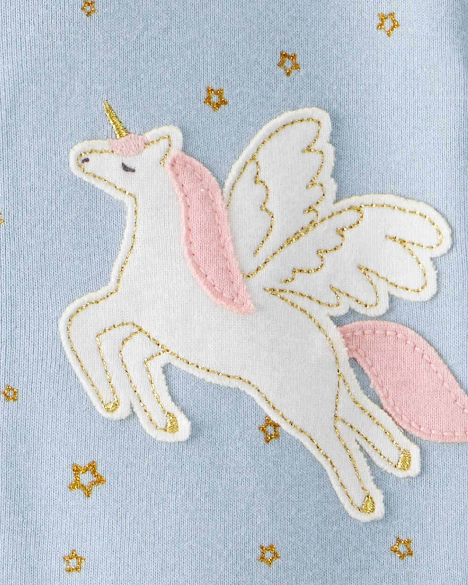 Carter's Пижама из хлопка с носочками Blue Unicorn foto