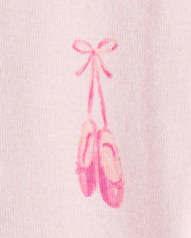 Carter's Pijama din bumbac cu botosei Pink Ballet foto