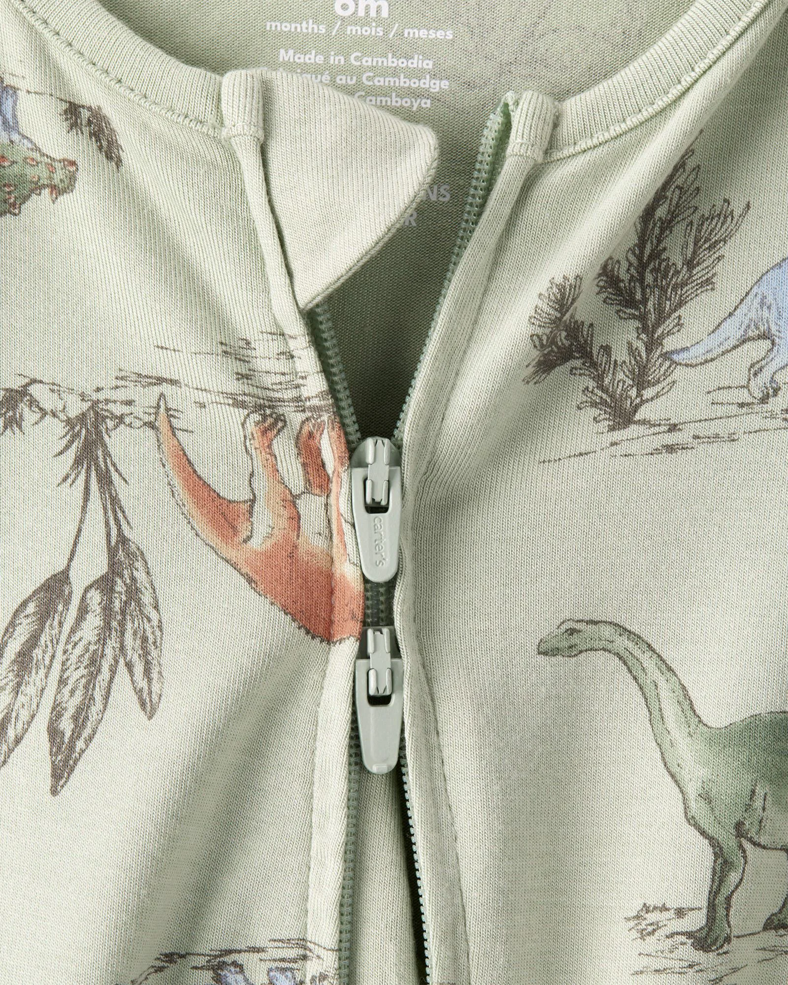 Carter's Пижама из вискозы PurelySoft Green Dino foto