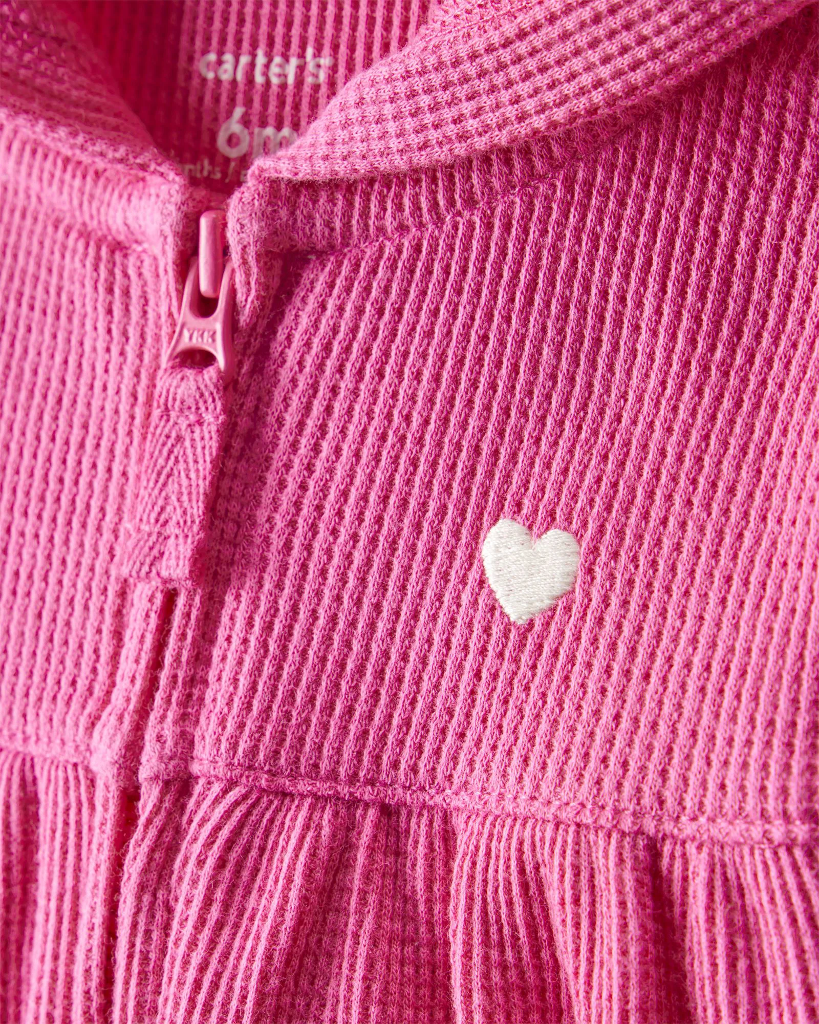 Carter's Salopeta cu gluga Pink Heart Thermal foto