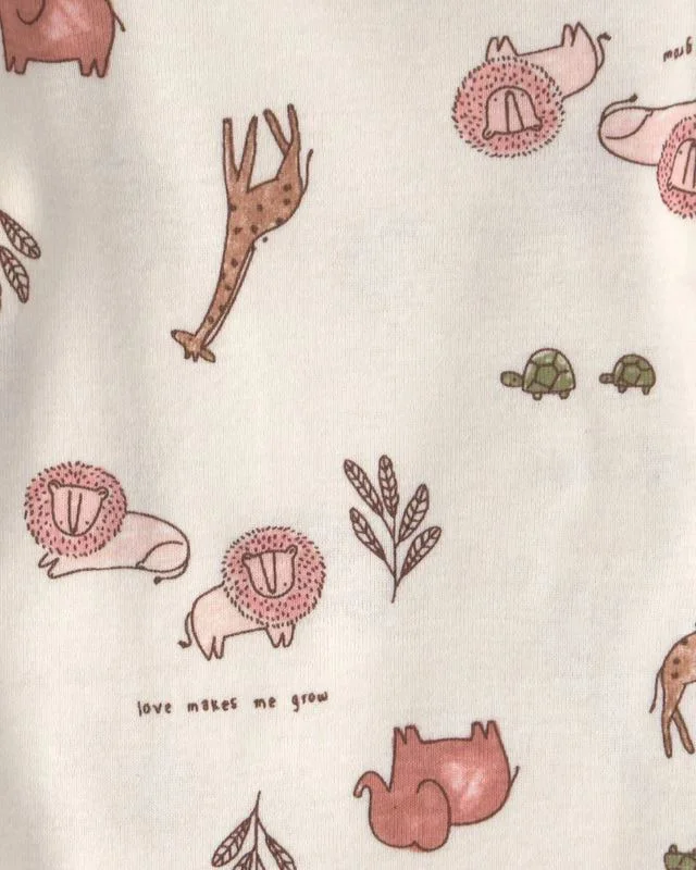 Carter's Комплект 4 бодиков с длинными рукавами Pink Safari foto