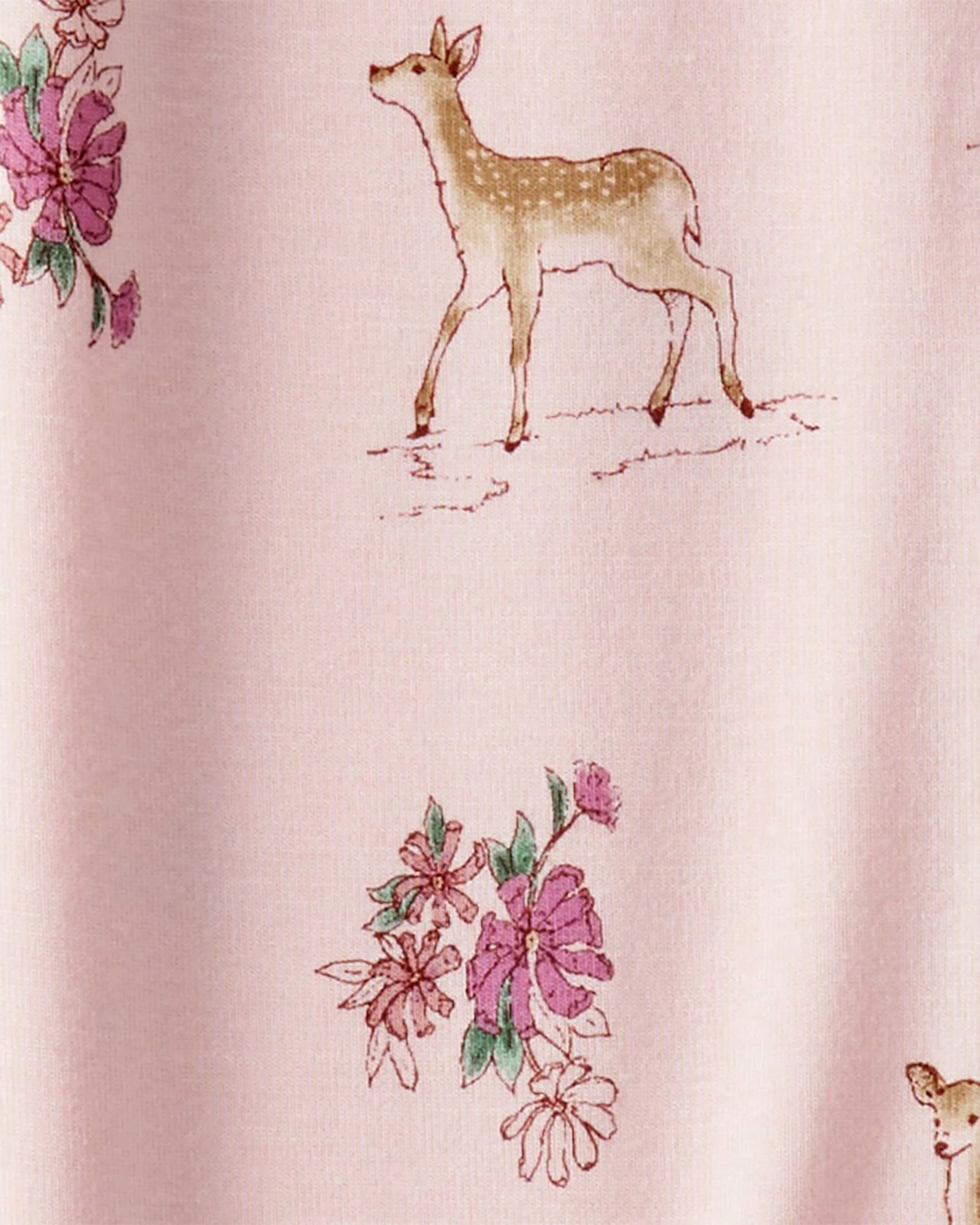 Carter's Pijama din viscoza PurelySoft Pink Woodland foto