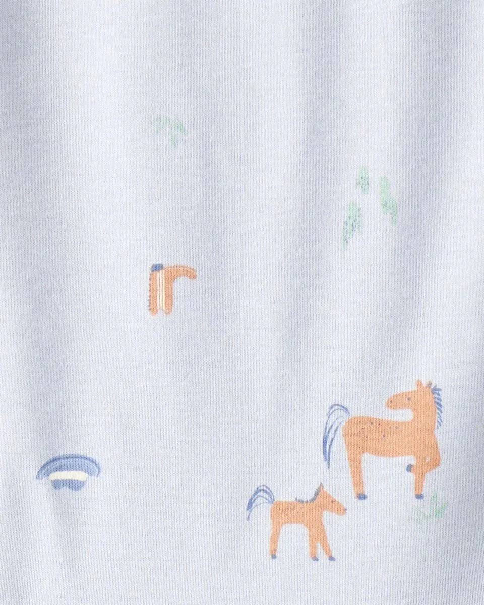 Carter's Set 4 body cu maneca lunga Horse Stripe foto