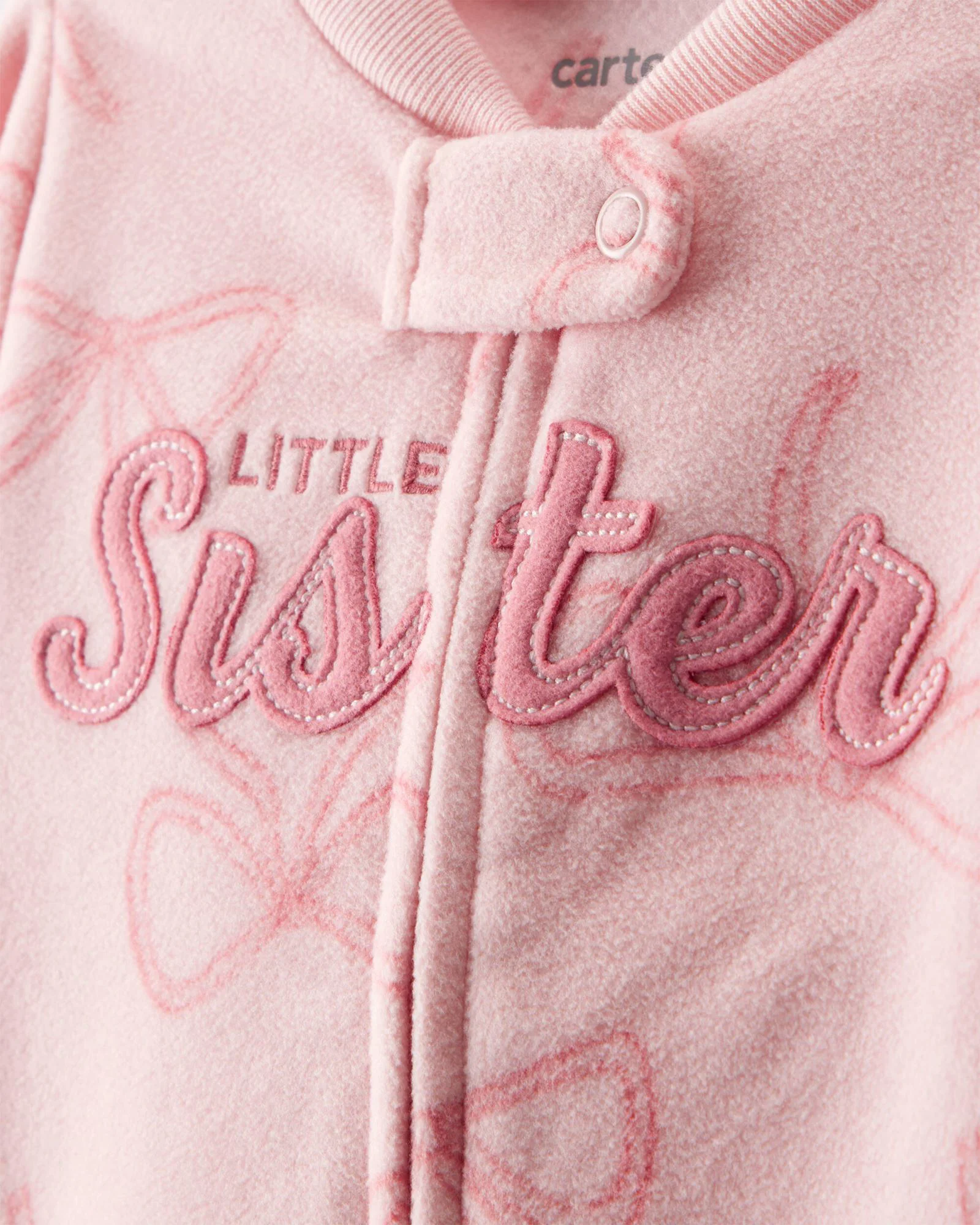 Carter's Пижама из микрофлиса Pink Bow Little Sis foto