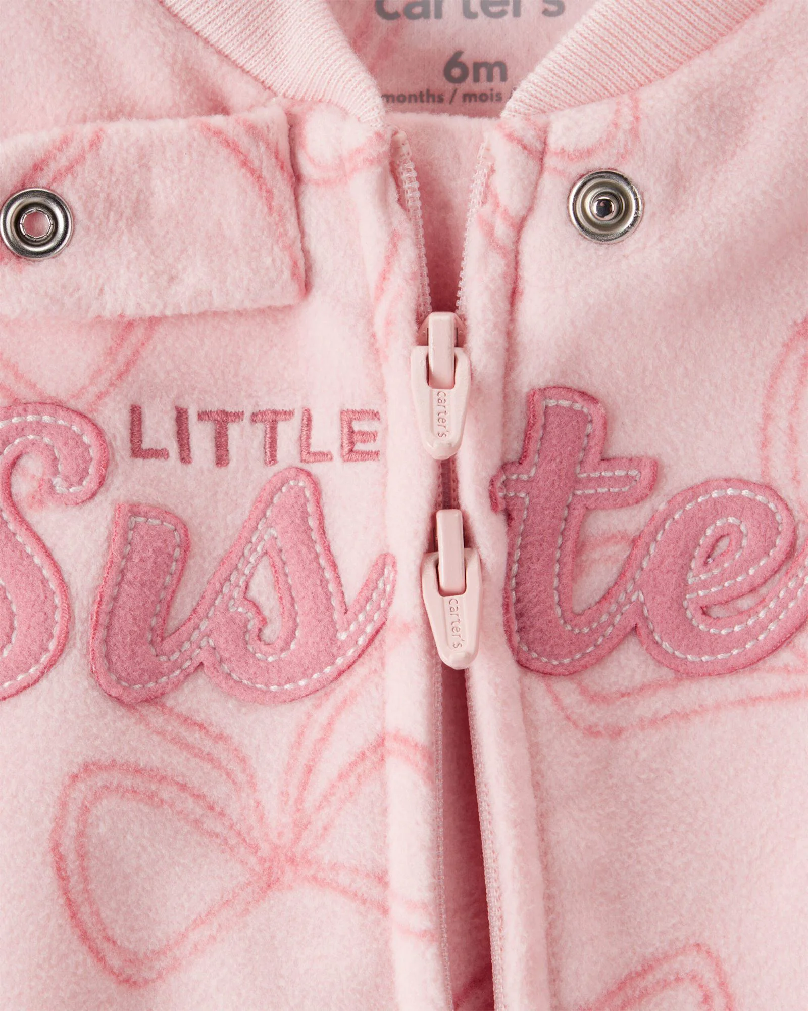 Carter's Пижама из микрофлиса Pink Bow Little Sis foto