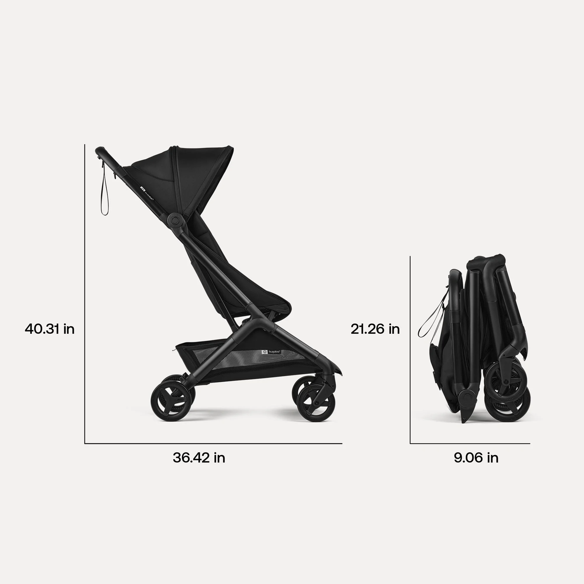 Carucior ultracompact Bugaboo Butterfly 2 Black/Deep Indigo foto