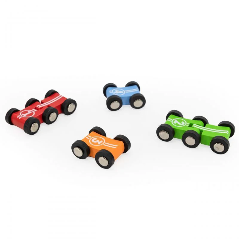Pista de curse cu rampe duble din lemn Viga Toys foto