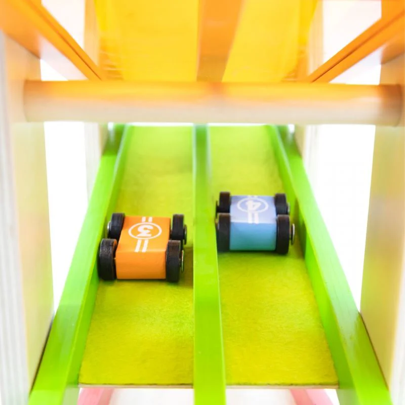 Pista de curse cu rampe duble din lemn Viga Toys foto