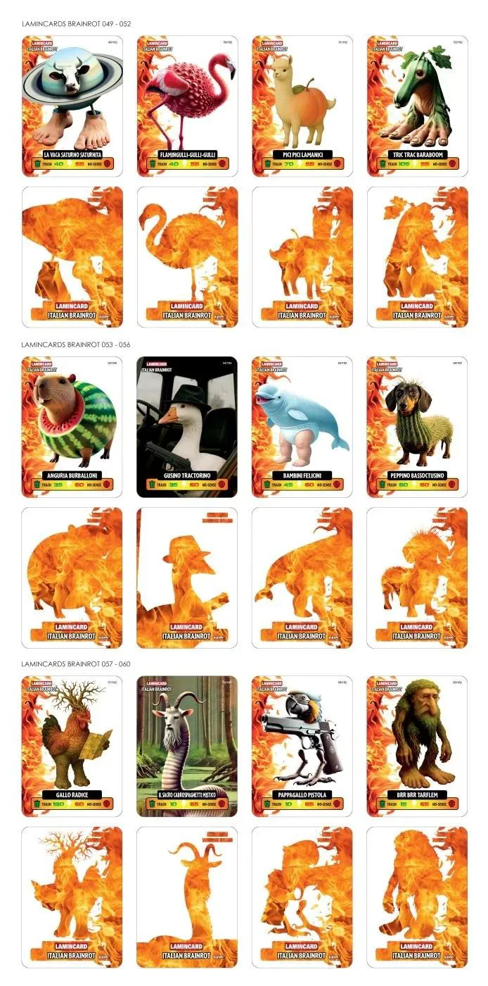 Cartonase colectionabile "Italian Brainrot" Lamincard foto