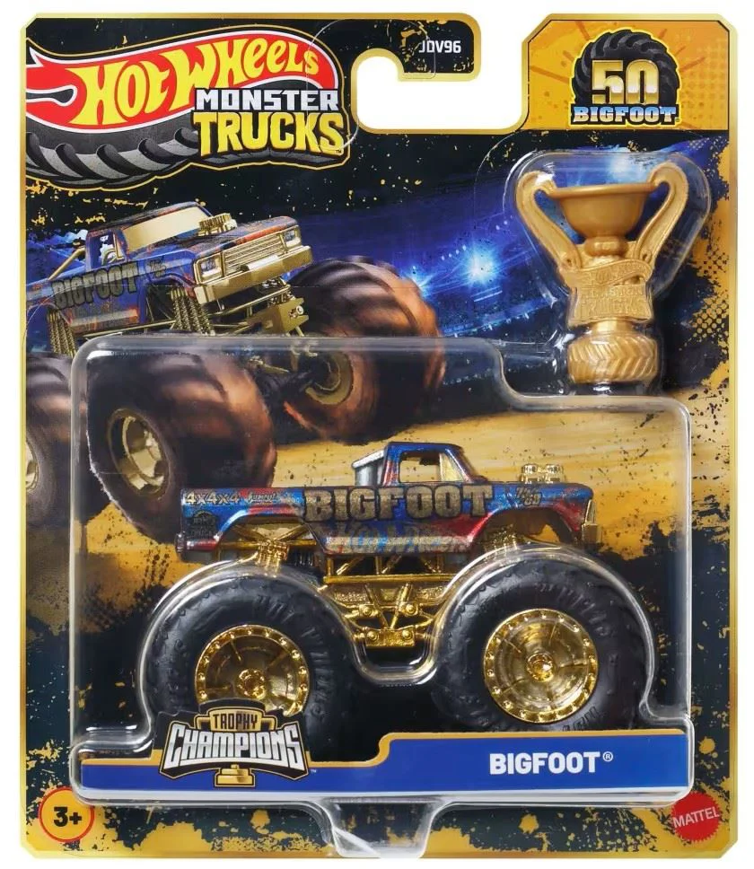 Машинка Hot Wheels Monster Trucks BIGFOOT (юбилейное издание), 1:64 foto