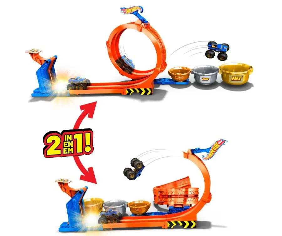 Set de joaca Hot Wheels Monster Trucks "Loop-And-Flip Trophy Challenge" foto