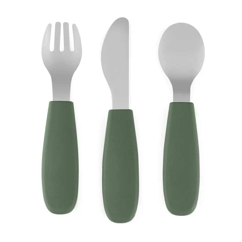 Set tacamuri din otel inoxidabil Petite&Mars Take&Match Misty Green (12+ luni) foto