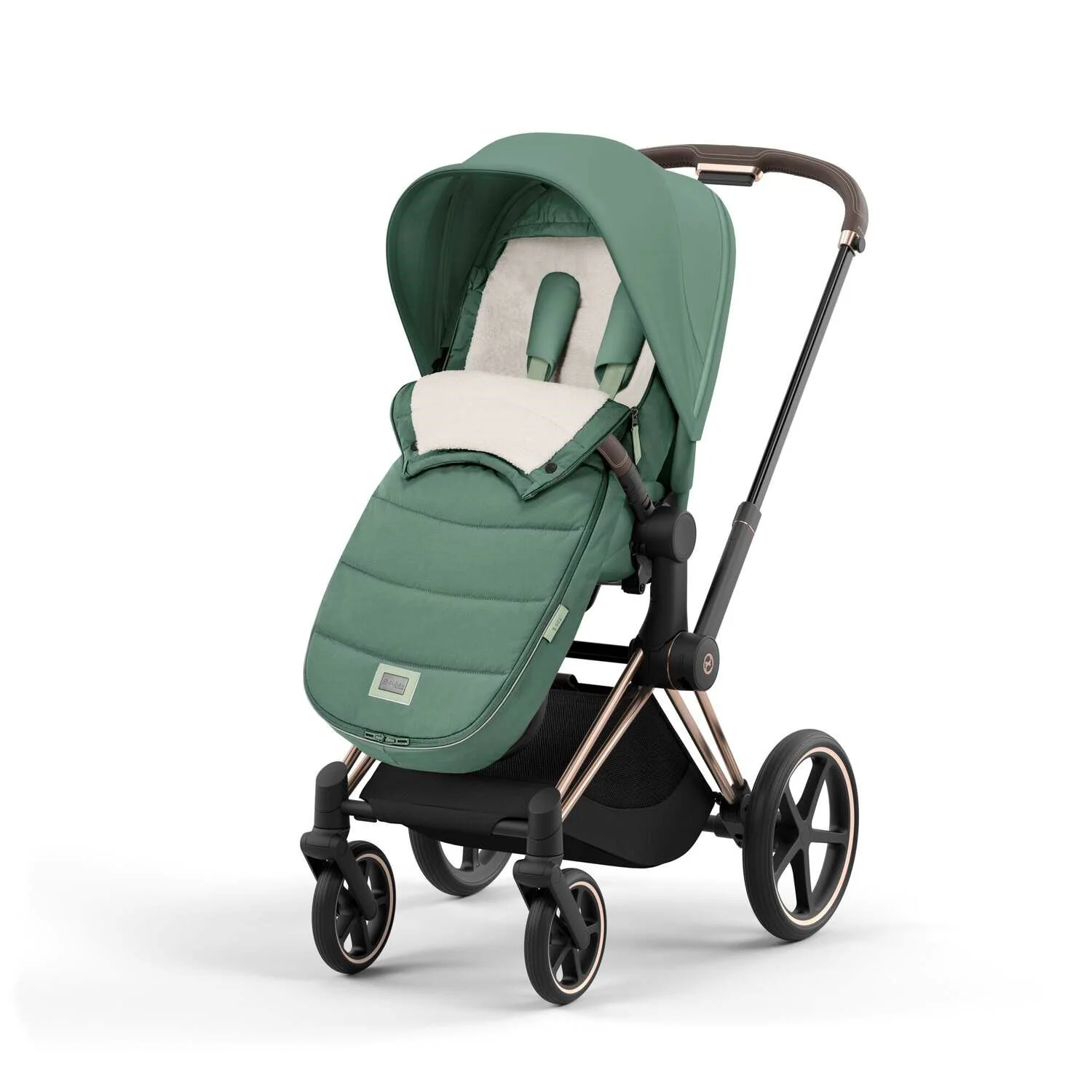Husa de iarna pentru carucior Cybex Platinum Leaf Green foto