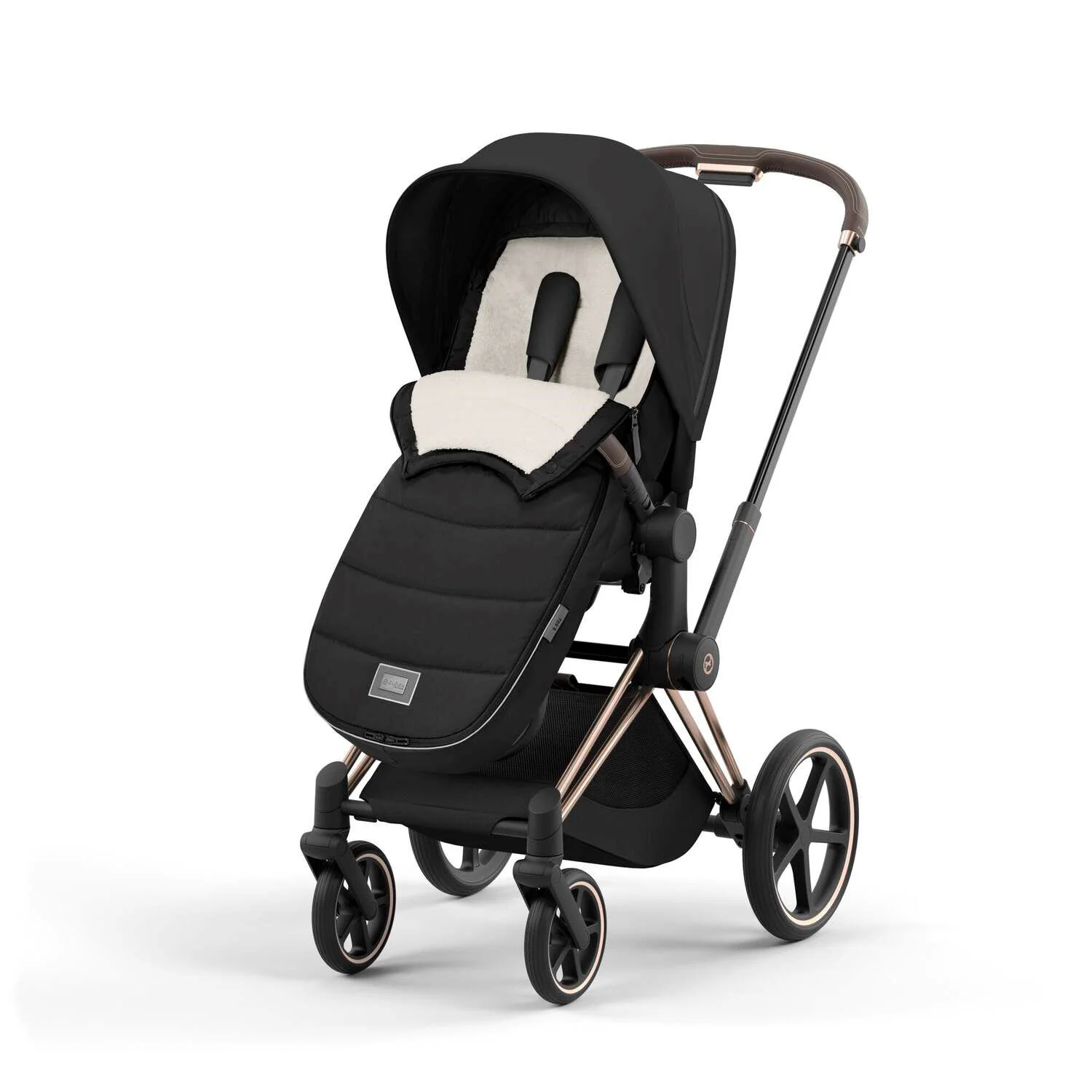Зимний конверт-чехол для коляски Cybex Platinum Sepia Black foto