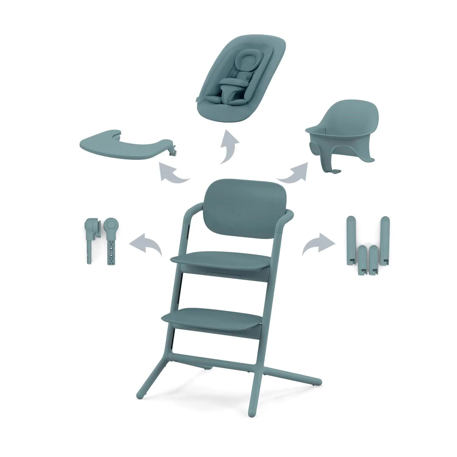 Стульчик для кормления 4-в-1 Cybex Lemo Stone Blue foto