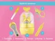 Set manichiura 5 in 1 Roxy Kids Leaf Blue foto