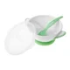 Bol cu ventuza, capac si lingurita Akuku White&Green foto