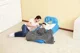Надувной детский матрас Bestway с изголовьем и проектором Blue, 76x132x46 см foto