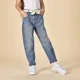 Orchestra Blugi din denim de tip mom fit cu esarfa decorativa pentru fete foto