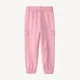 Orchestra Pantaloni cargo din twill cu centura pentru fete Roz foto