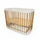 Детская кроватка Eucalyptus Napoli Plus Universal на колёсах Белый+Натуральный foto