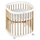 Детская кроватка Eucalyptus Napoli Plus Universal на колёсах Белый+Натуральный foto