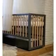 Детская кроватка Eucalyptus Mia Elite Premium поперечный маятник, Графит+Натуральный foto